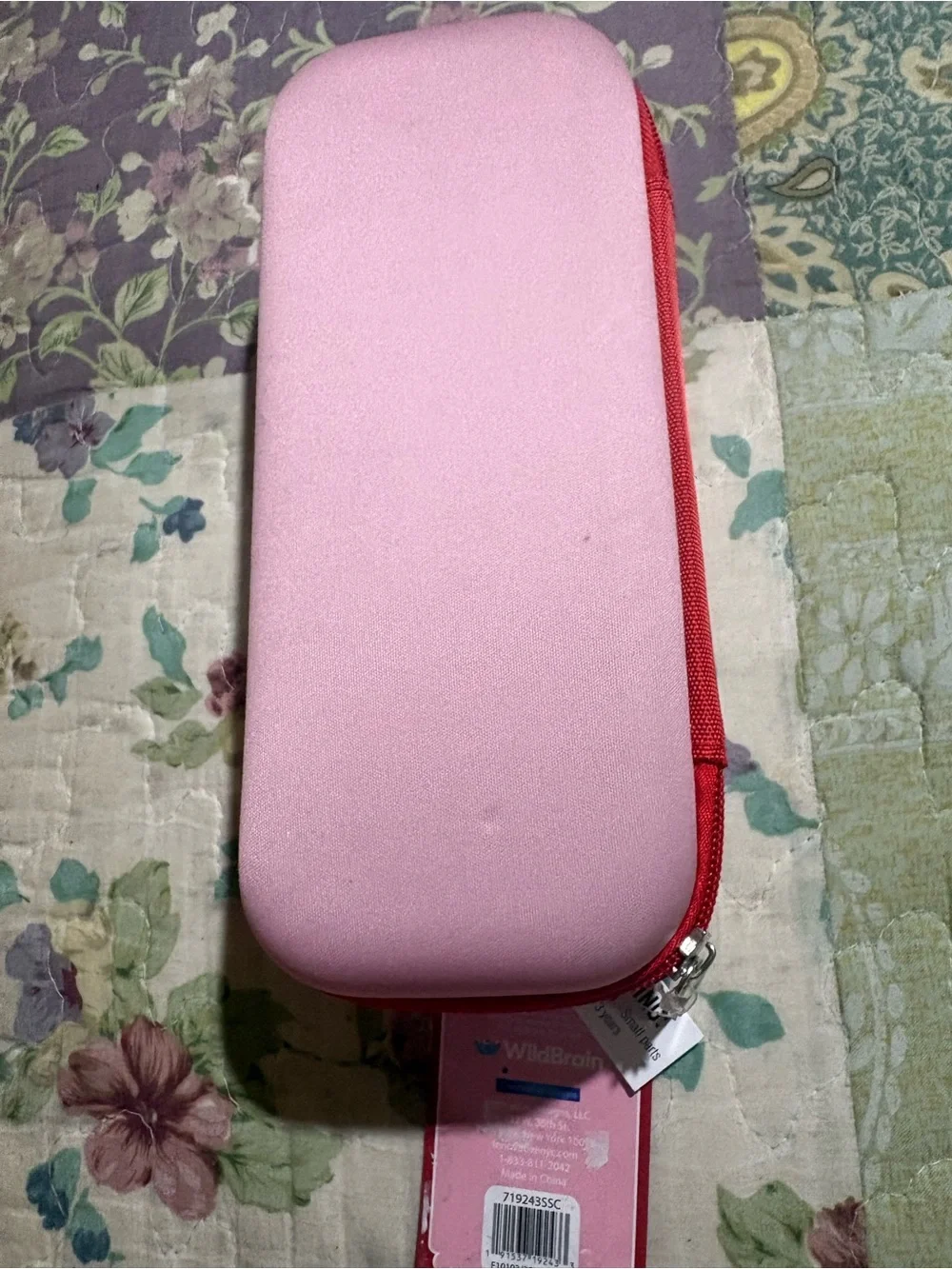 Strawberry Shortcake Pink Pencil Case with Red Zipper